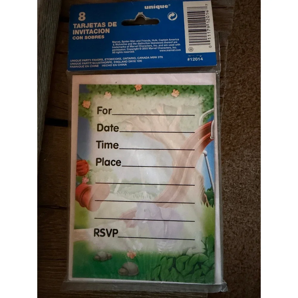 Spider-Man Friends Party Invitations Kids 8 ct Vintage 2003 Birthday Cards Y2K